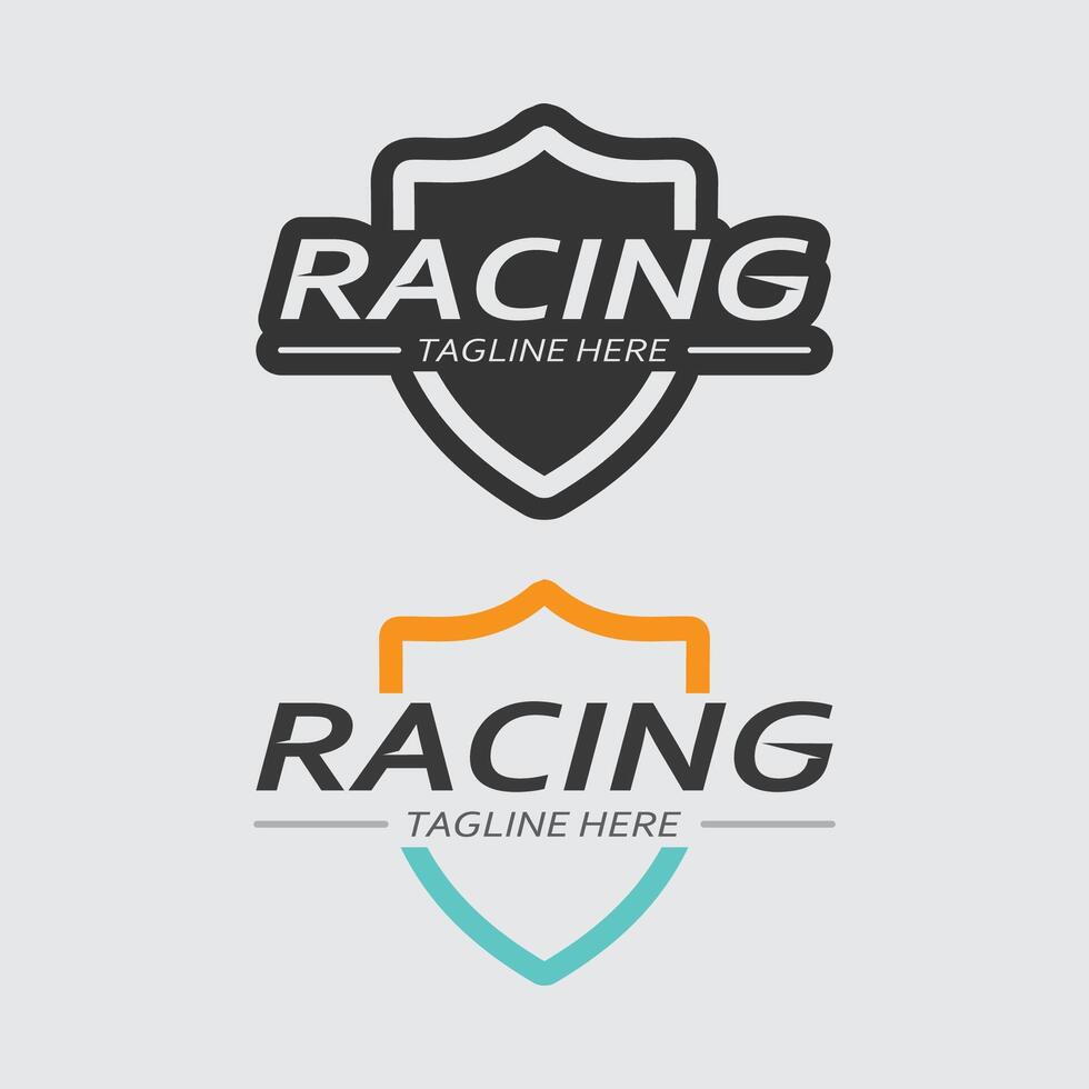 Race and speed logo icon vector  Race flag  racing illustration logo design