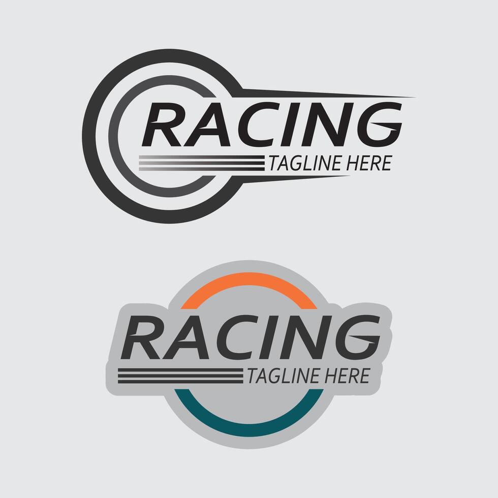 Race and speed logo icon vector  Race flag  racing illustration logo design