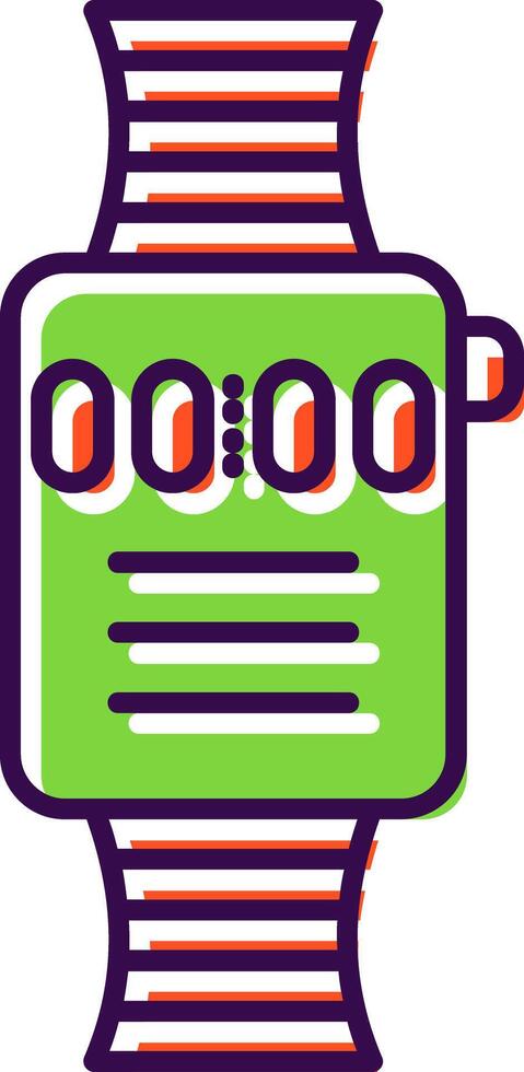 Smart Watch Filled  Icon vector