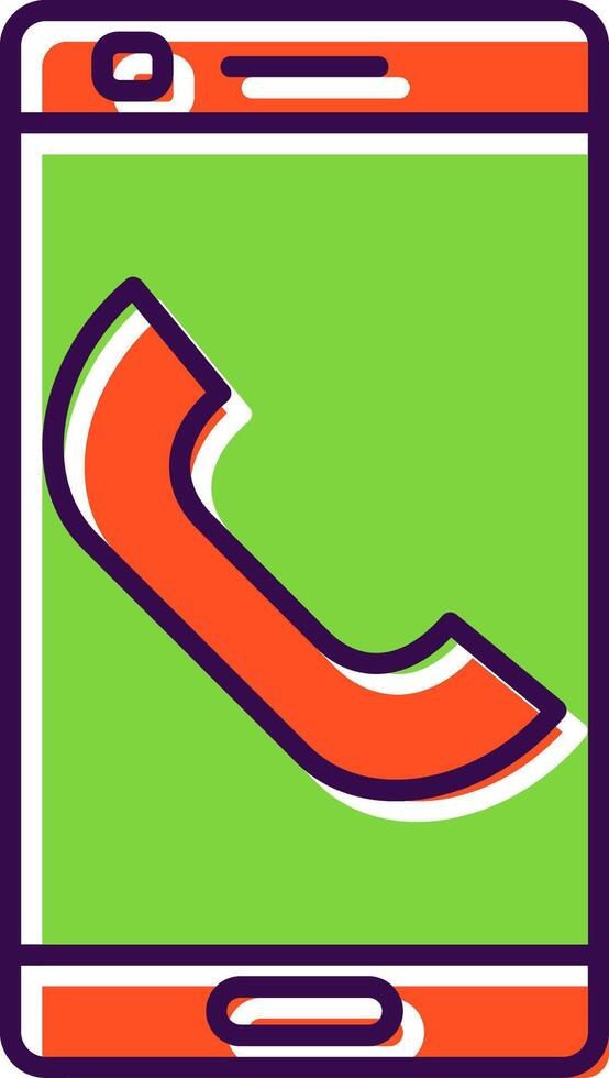 Phone Filled  Icon vector
