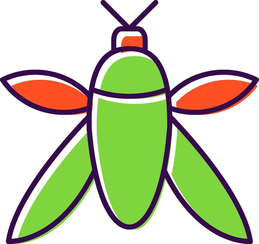 insecto lleno icono vector