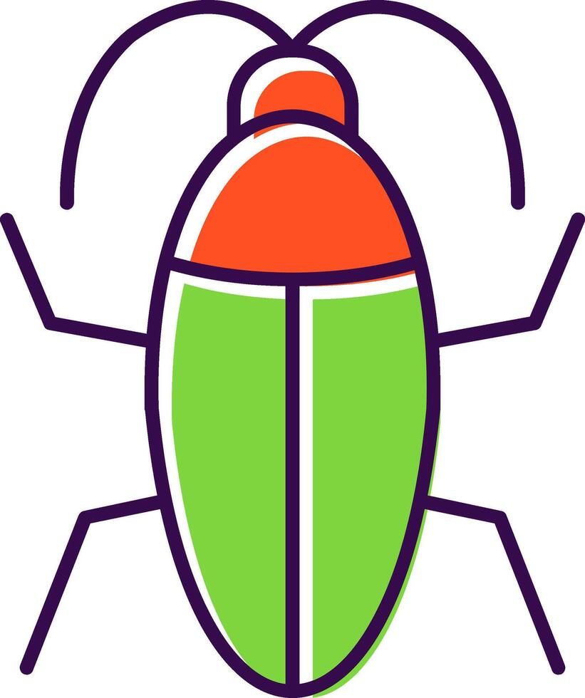 Cockroach Filled  Icon vector