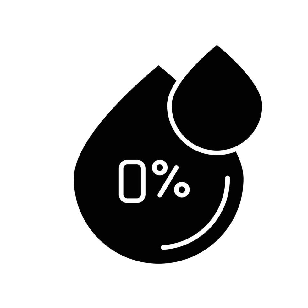 zero trans fat solid icon vector design good for website or mobile app