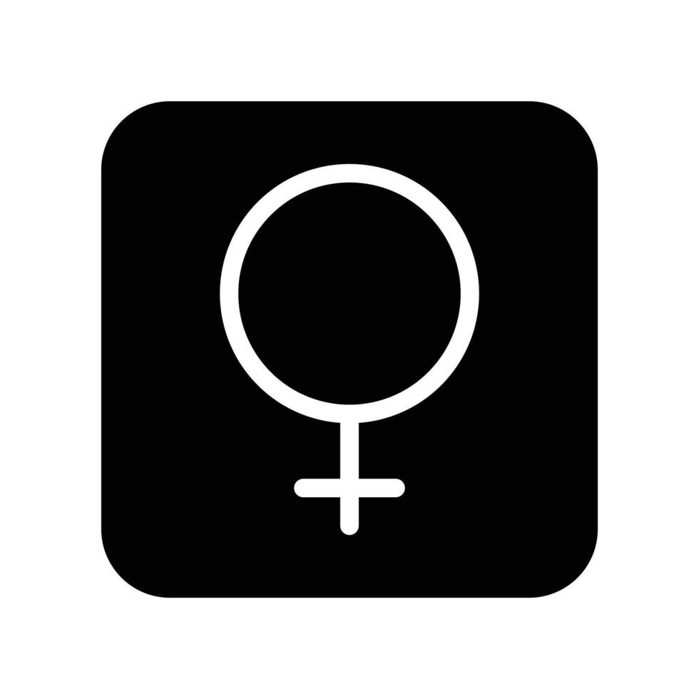 femenino sólido icono vector diseño bueno para sitio web y móvil aplicación hombre género icono