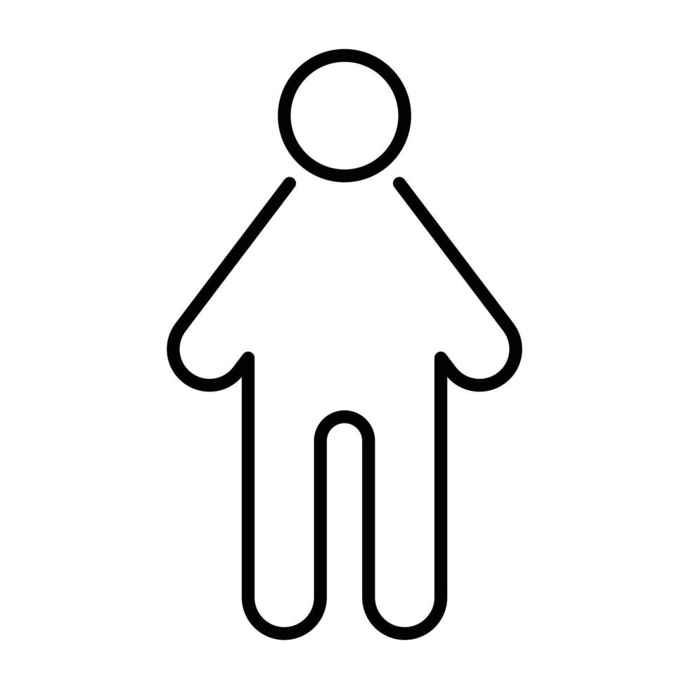 masculine outline thin icon vector design good for website and mobile app. man gender icon