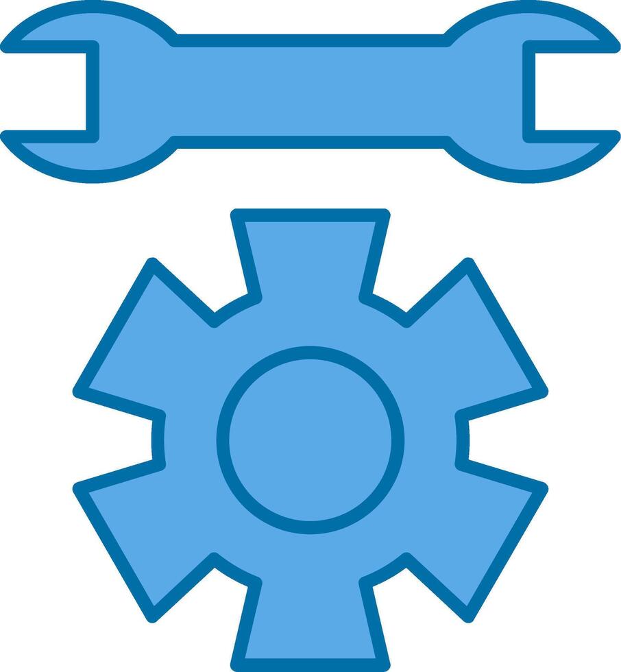 Technical Support Filled Blue  Icon vector