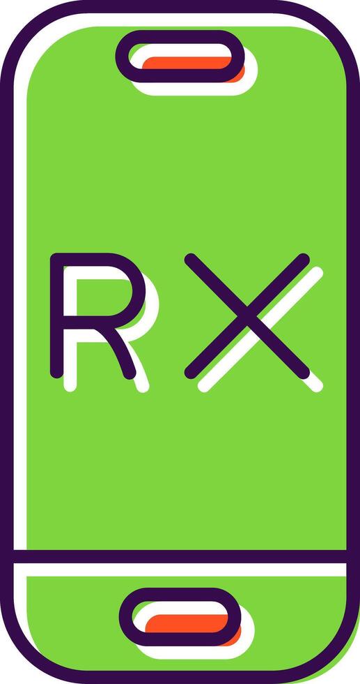 Rx Filled  Icon vector