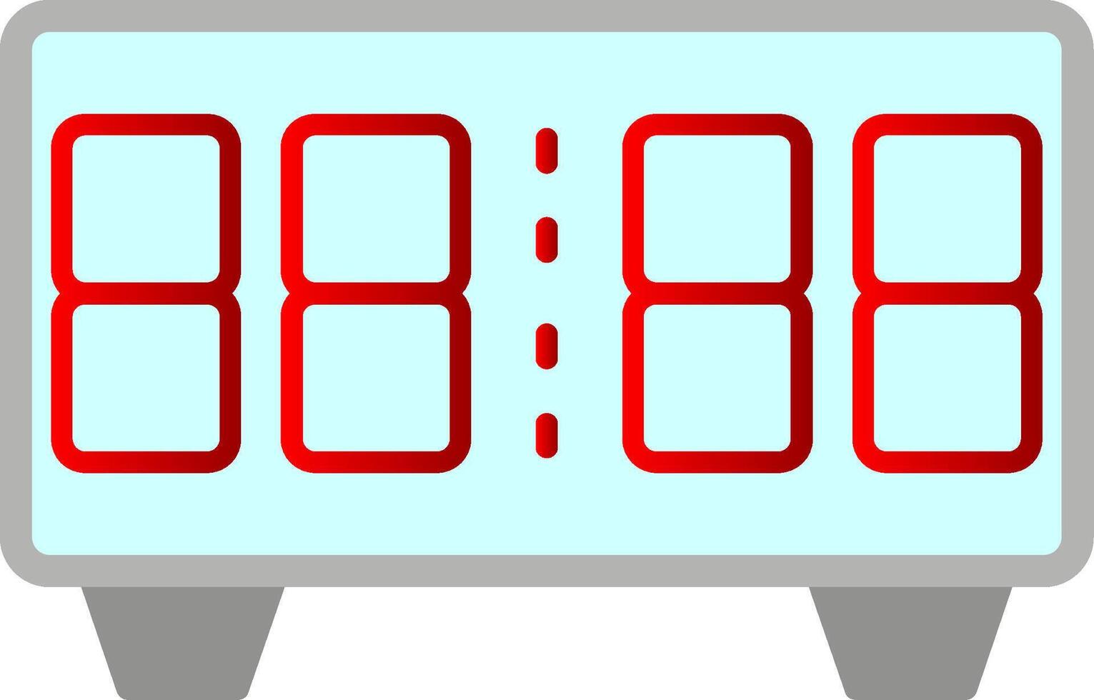 Digital Clock Flat Gradient  Icon vector