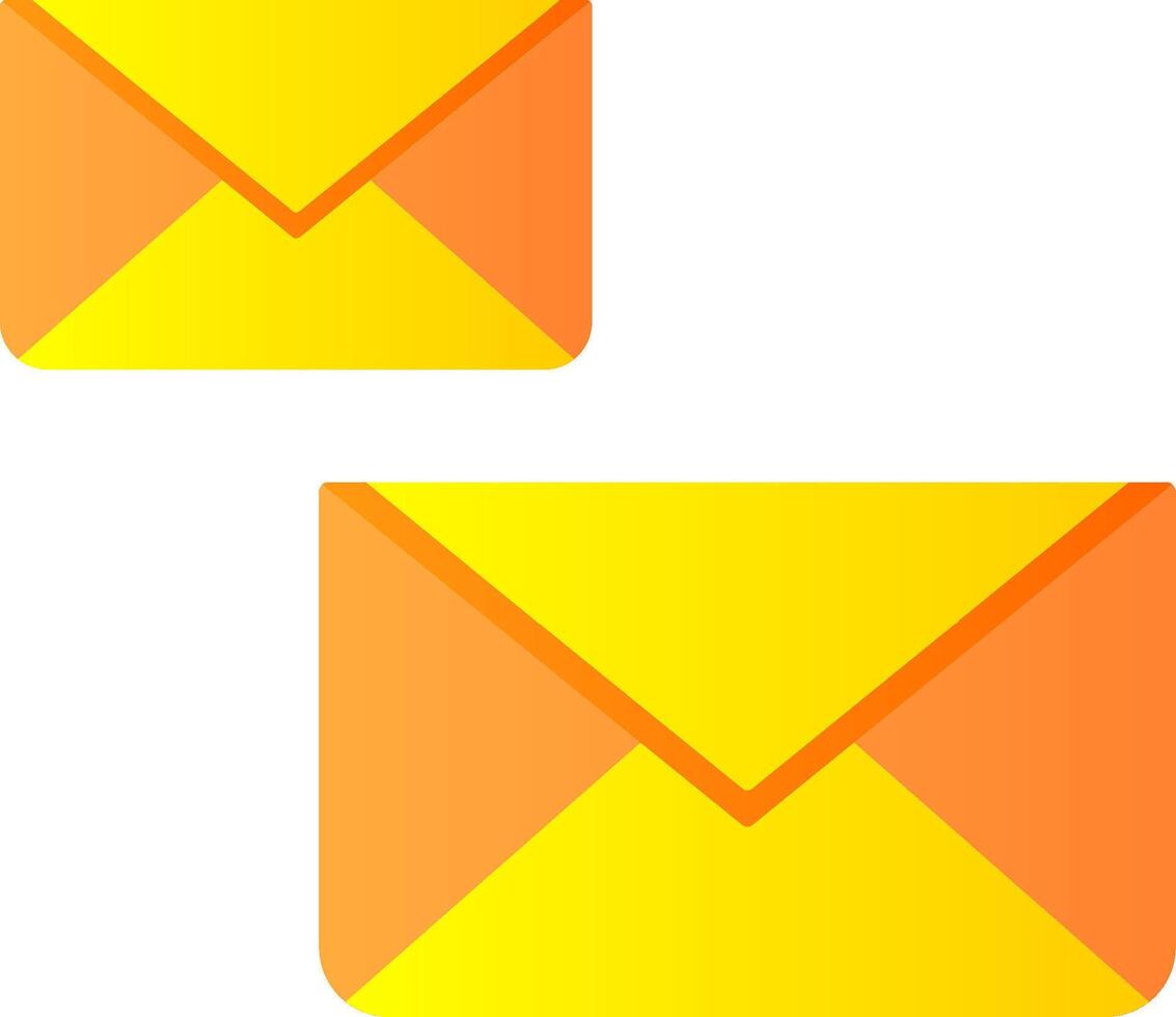 Email Flat Gradient  Icon vector