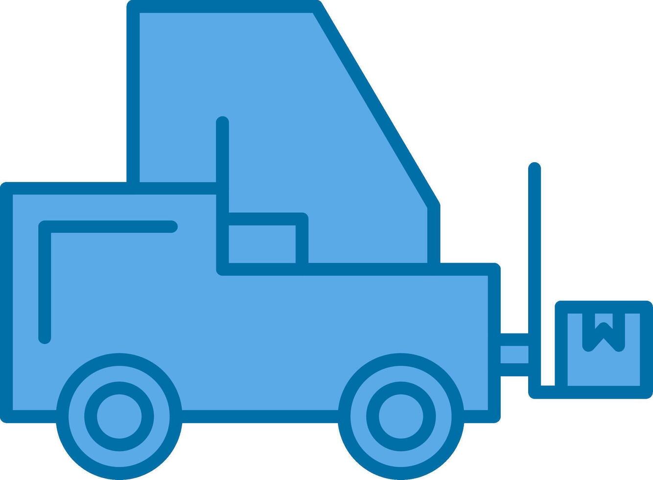 Forklift Filled Blue  Icon vector