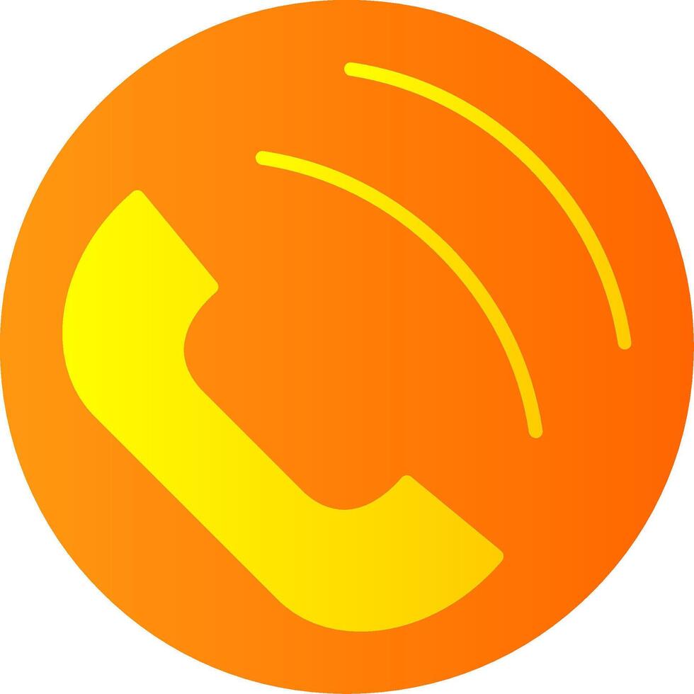 Phone Call Flat Gradient  Icon vector