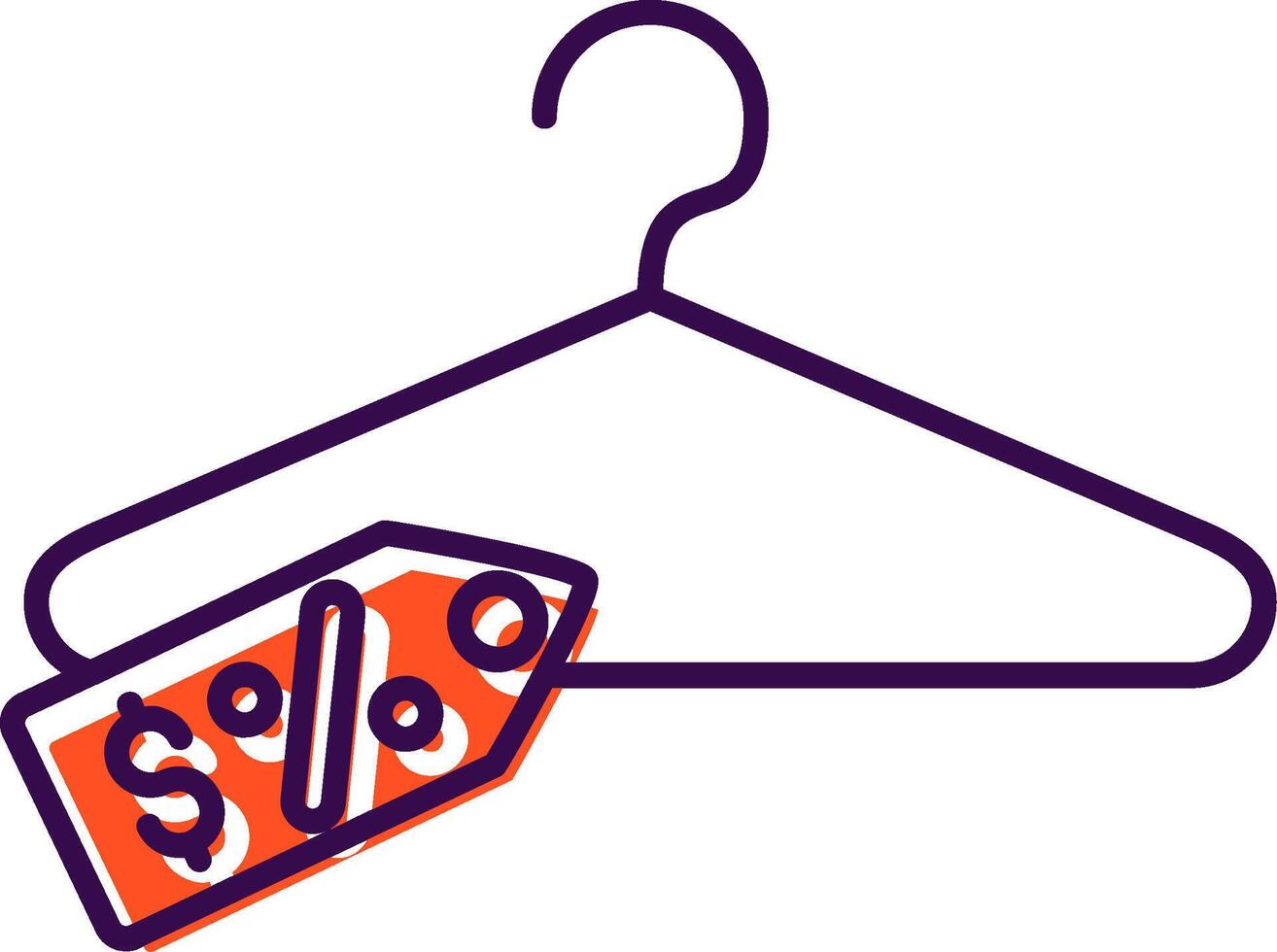 Clothes Hanger Filled  Icon vector
