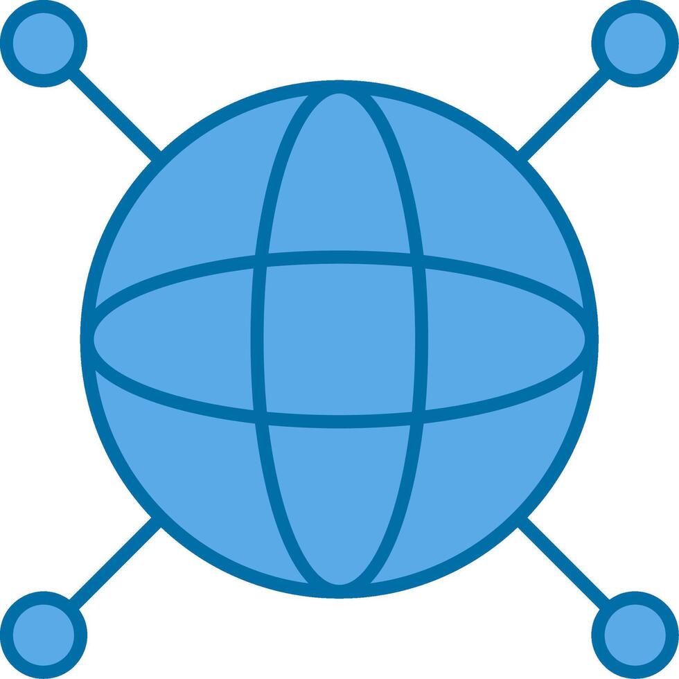 Internet Filled Blue  Icon vector