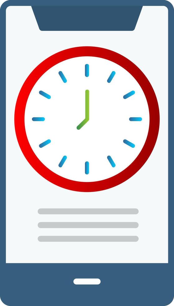 hora plano degradado icono vector