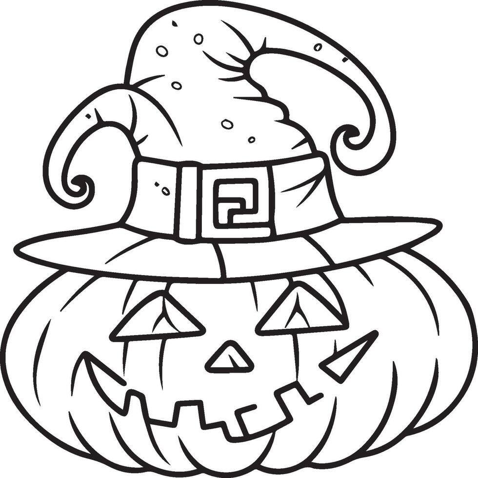 Halloween coloring pages. Halloween outline vector