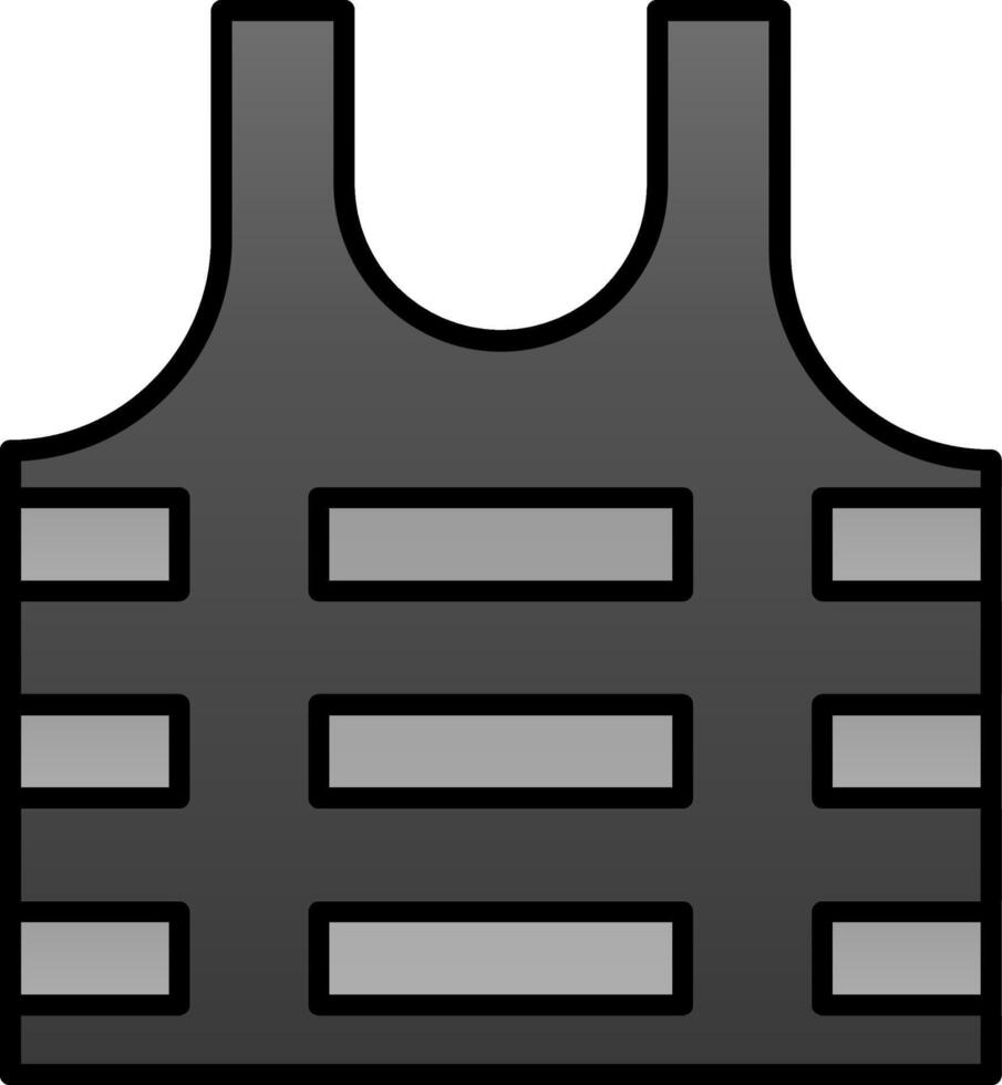 Bullet Proof Vest Line Filled Gradient  Icon vector