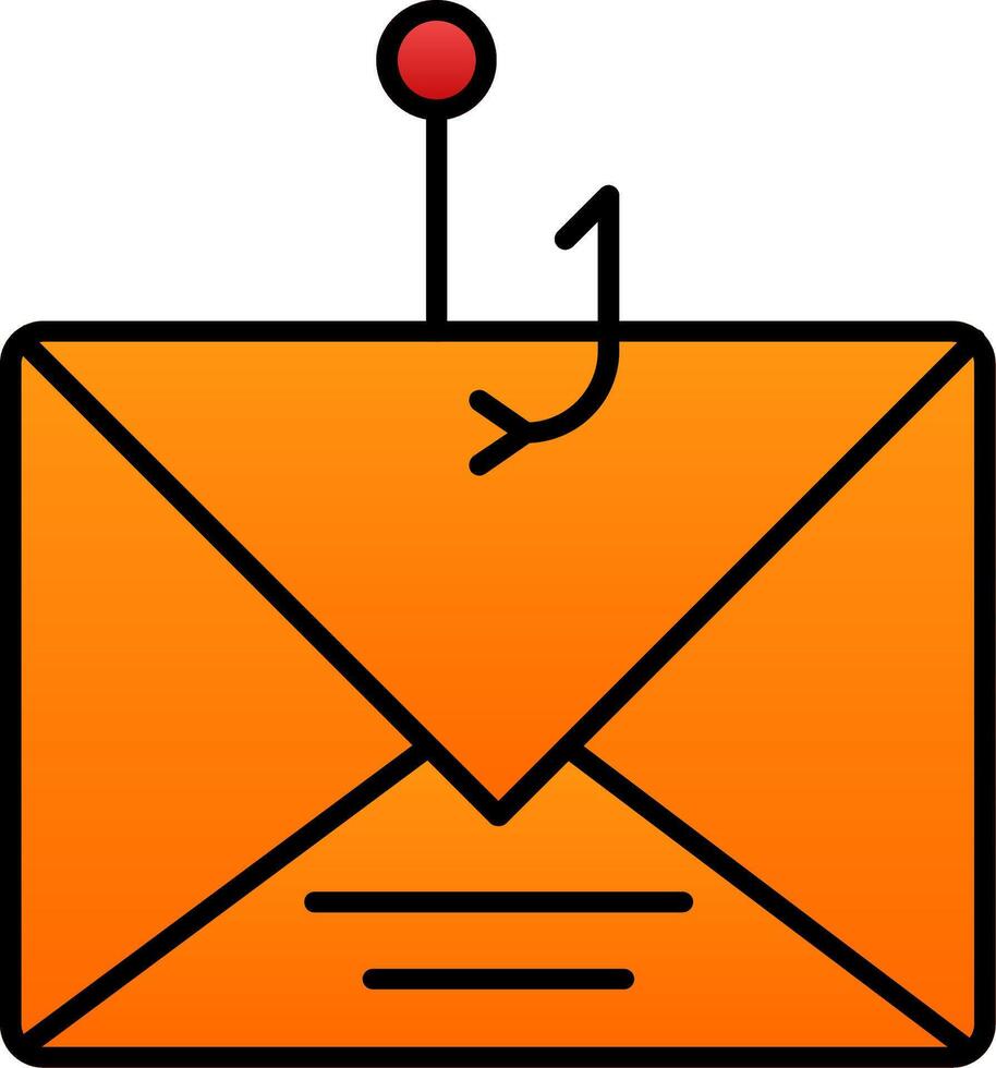Phishing Line Filled Gradient  Icon vector