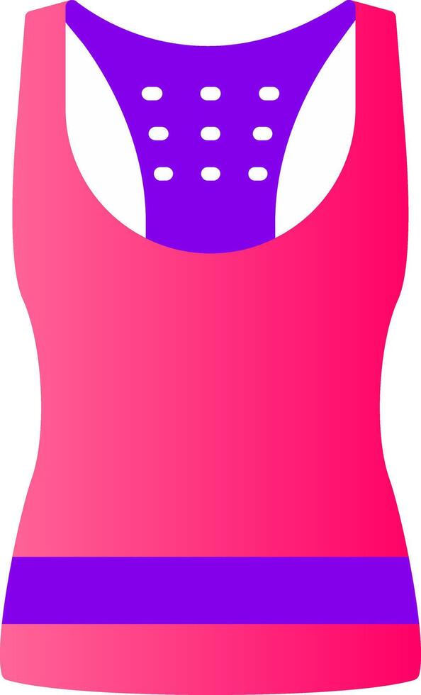 Tank Top Flat Gradient  Icon vector