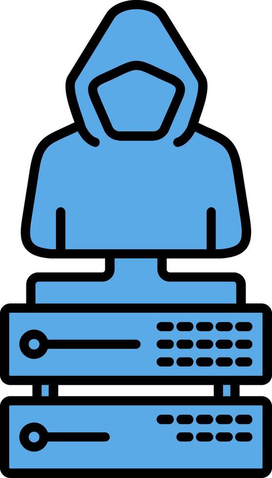 Data Filled Blue  Icon vector