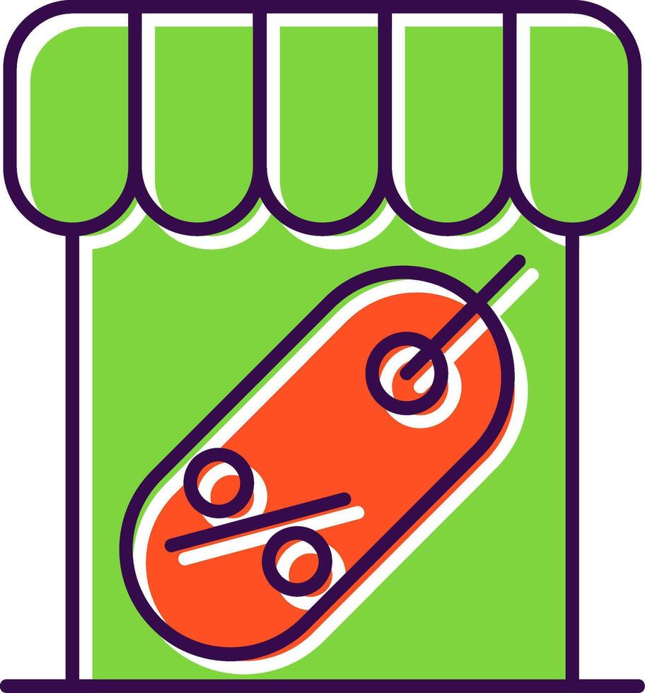 Marketplace Filled  Icon vector