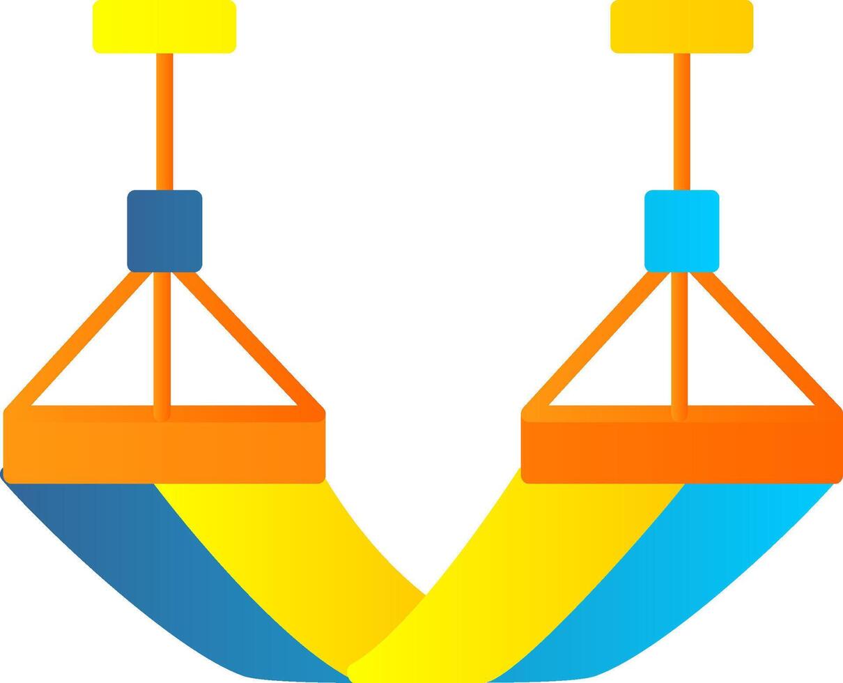 Hammock Flat Gradient  Icon vector