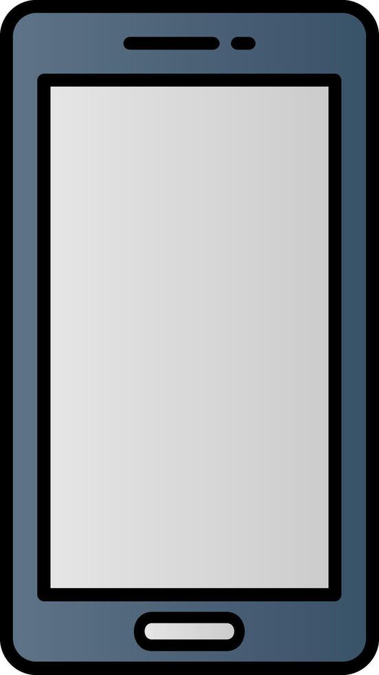 Mobile Phone Line Filled Gradient  Icon vector