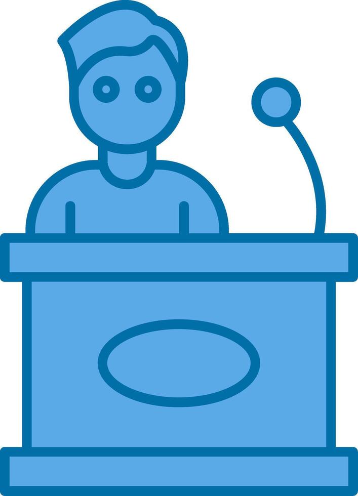 Politician Filled Blue  Icon vector