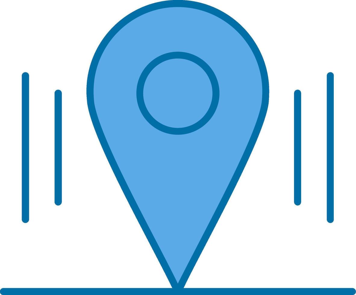 Location Filled Blue  Icon vector