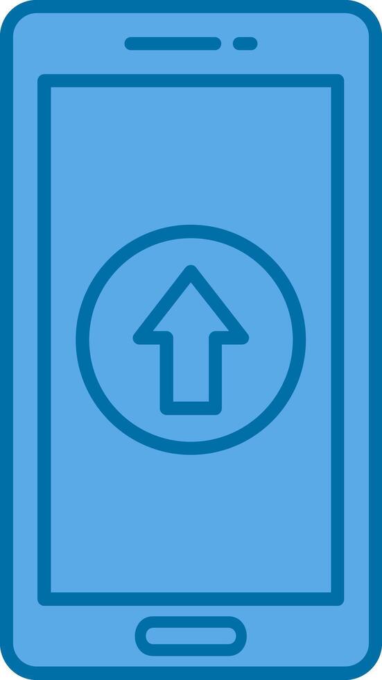 Upload Filled Blue  Icon vector