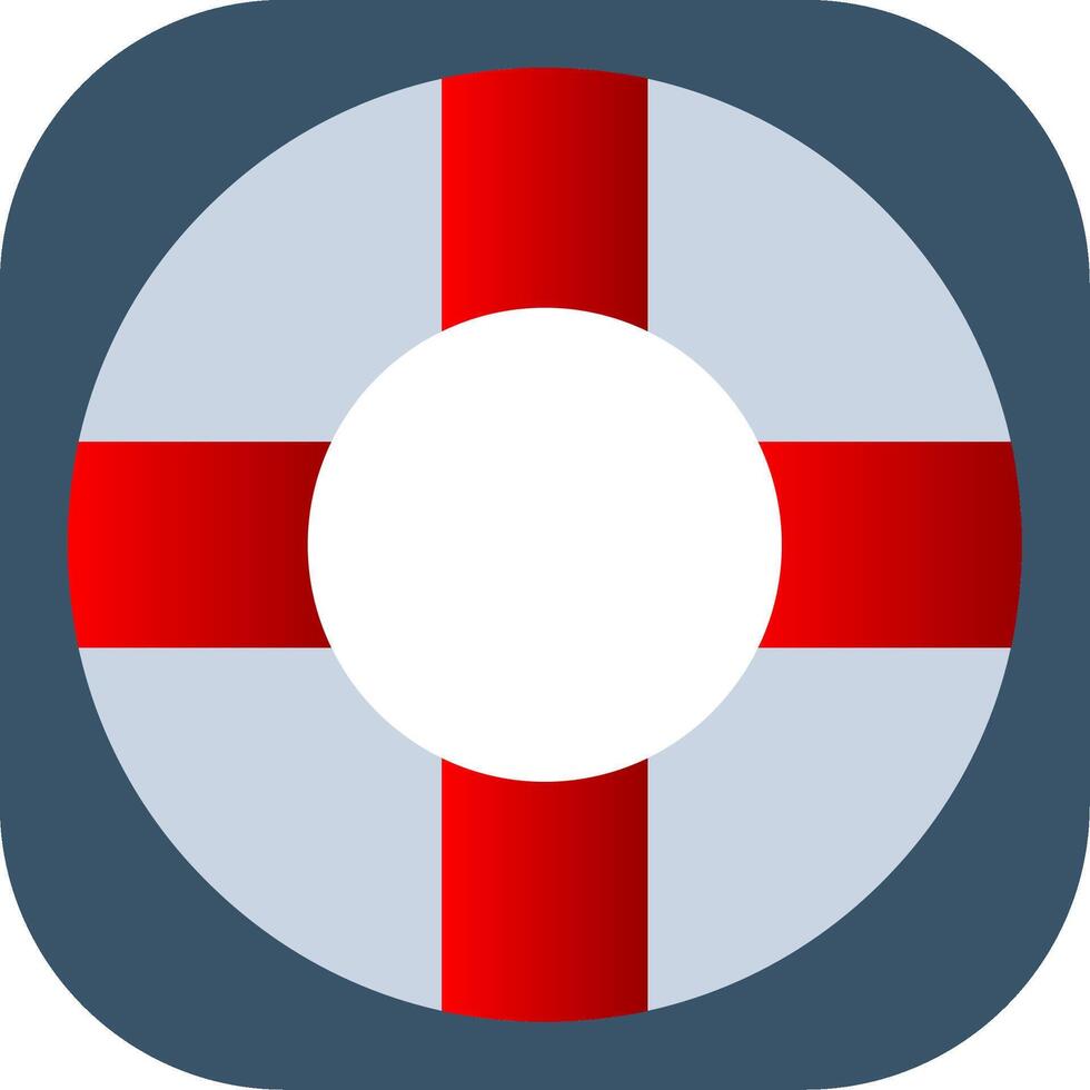 Lifebuoy Flat Gradient  Icon vector