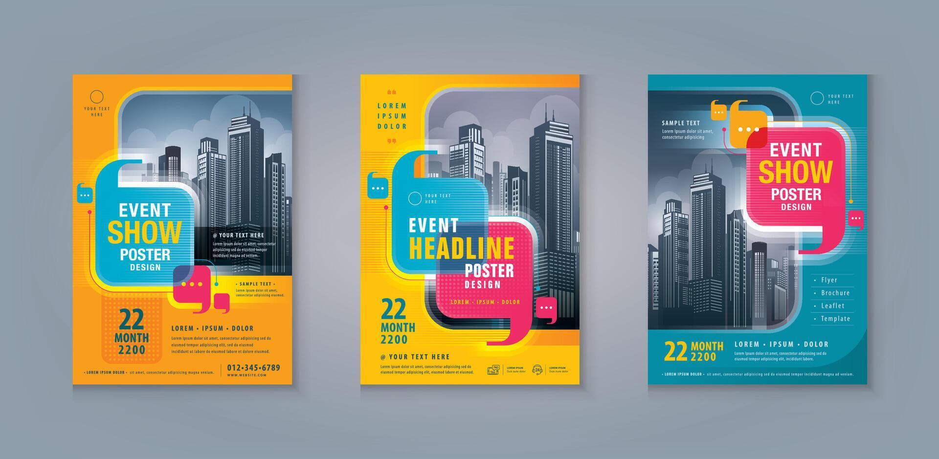Business Leaflet Brochure Flyer template Design Set. Corporate Flyer Template A4 Size. vector