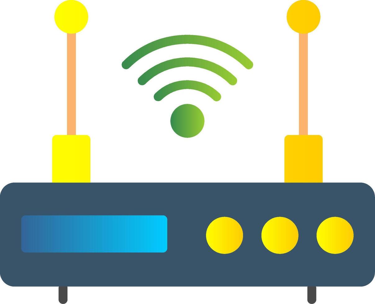 Modem Flat Gradient  Icon vector