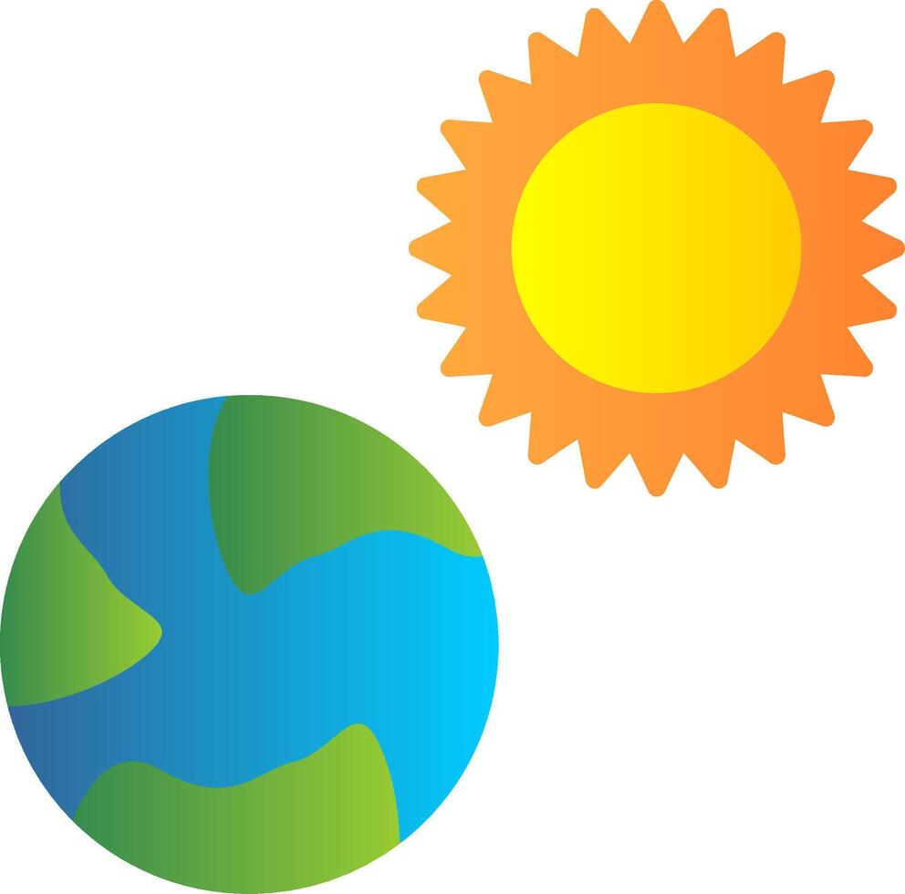 Earth Flat Gradient  Icon vector