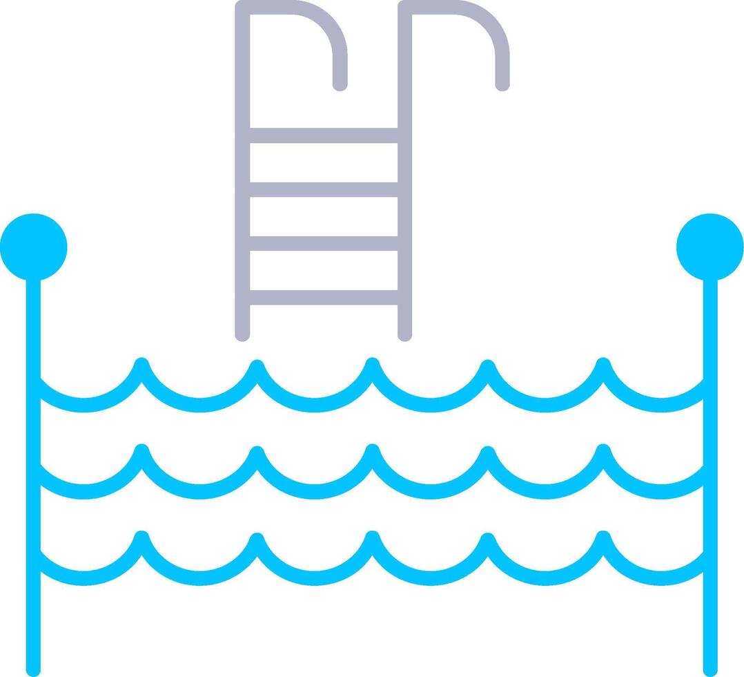 Swimming Pool Flat Gradient  Icon vector