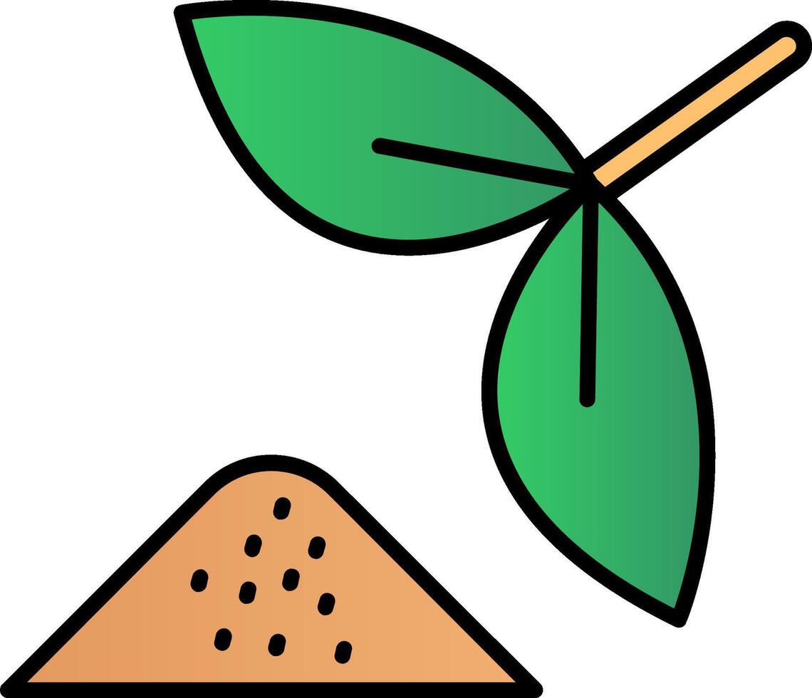 Herbal Line Filled Gradient  Icon vector