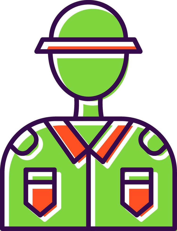 Soldier Filled  Icon vector