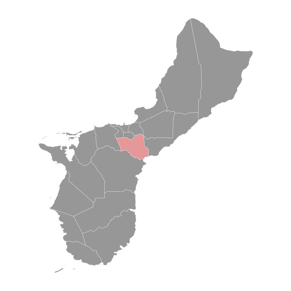 Chalan Pago Ordot municipality map, administrative division of Guam. Vector illustration.
