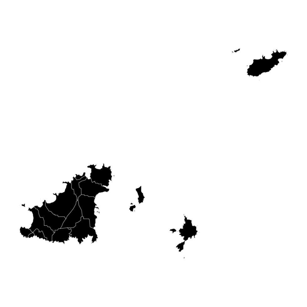 guernsey mapa con administrativo divisiones vector ilustración.