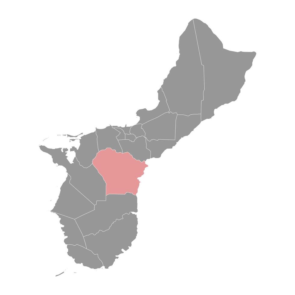 Yona municipality map, administrative division of Guam. Vector illustration.