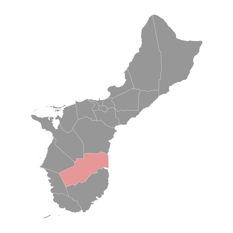 Talofofo municipality map, administrative division of Guam. Vector illustration.