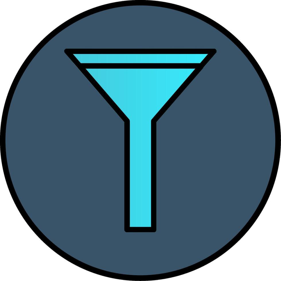 Filter Line Filled Gradient  Icon vector