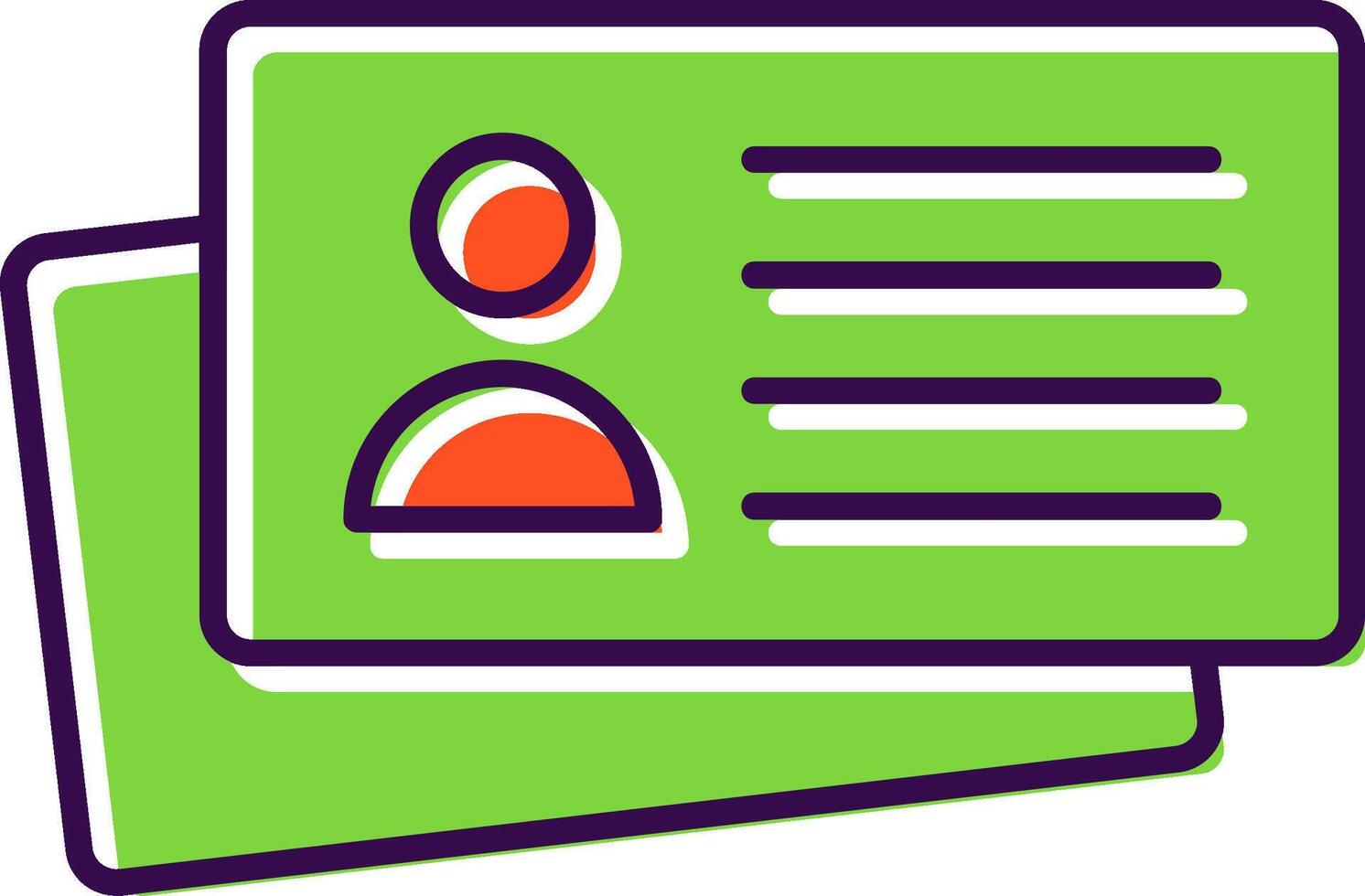 Business Card Filled  Icon vector