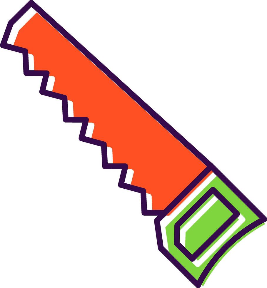 Handsaw Filled  Icon vector