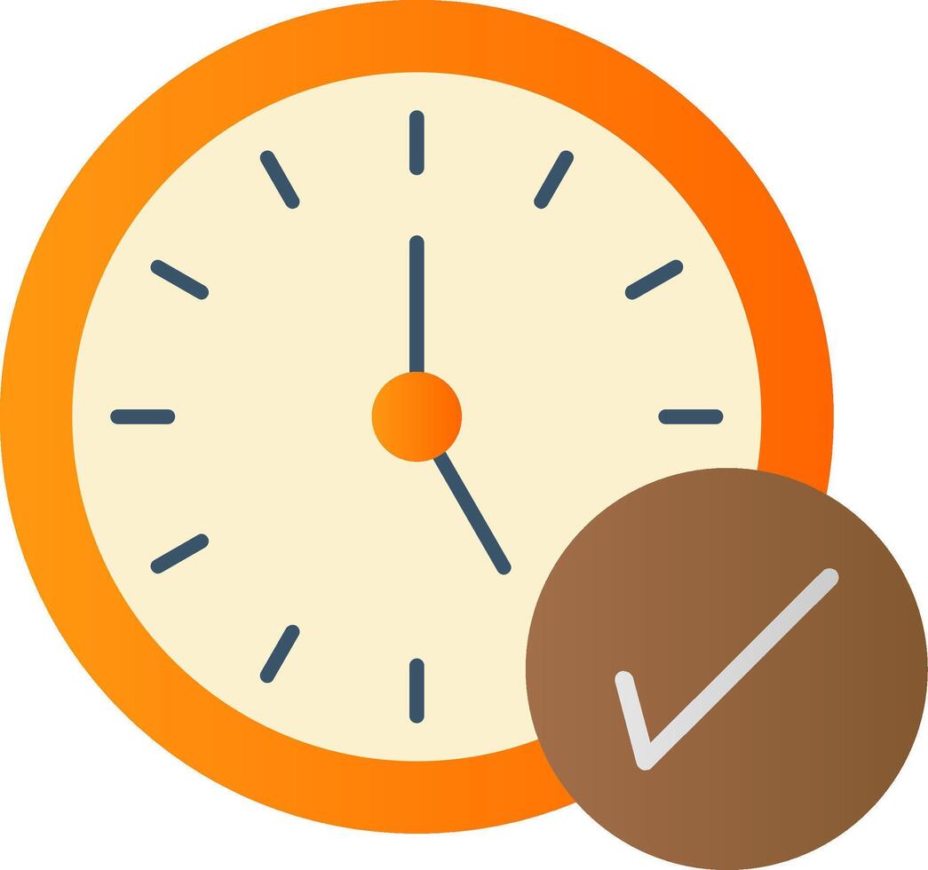 Time Management Flat Gradient  Icon vector