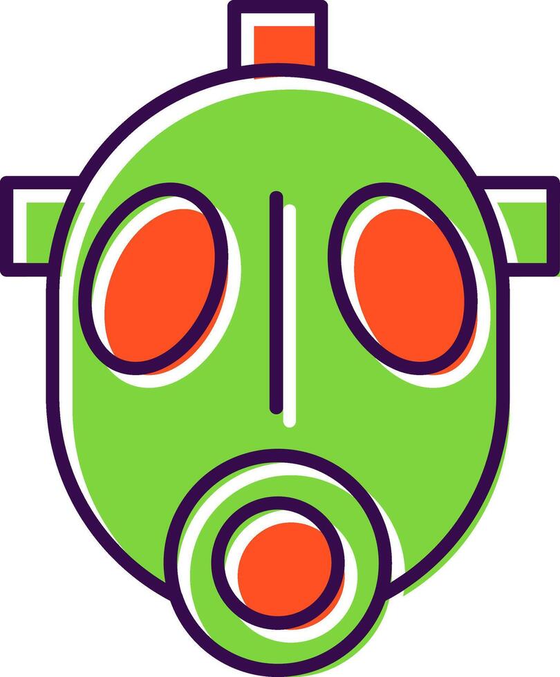 Gas Mask Filled  Icon vector