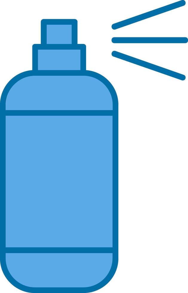 Spray Paint Filled Blue  Icon vector