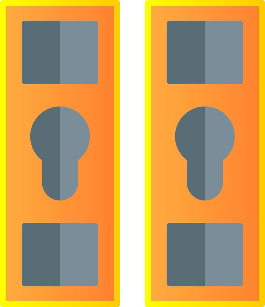 Locker Flat Gradient  Icon vector