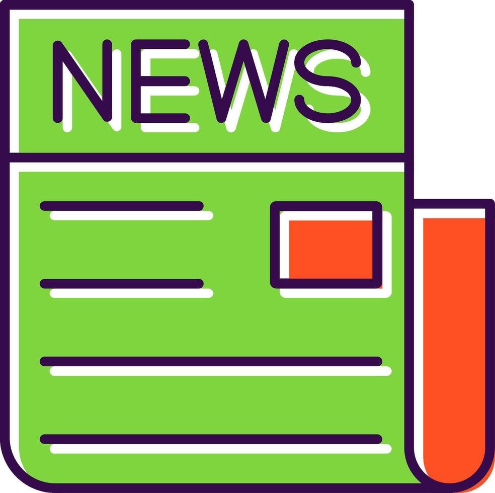 News Filled  Icon vector