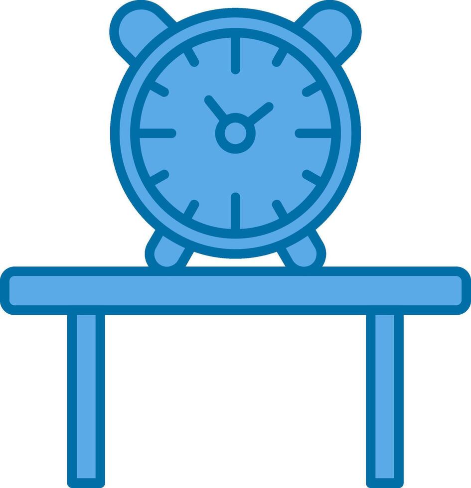 Table Watch Filled Blue  Icon vector