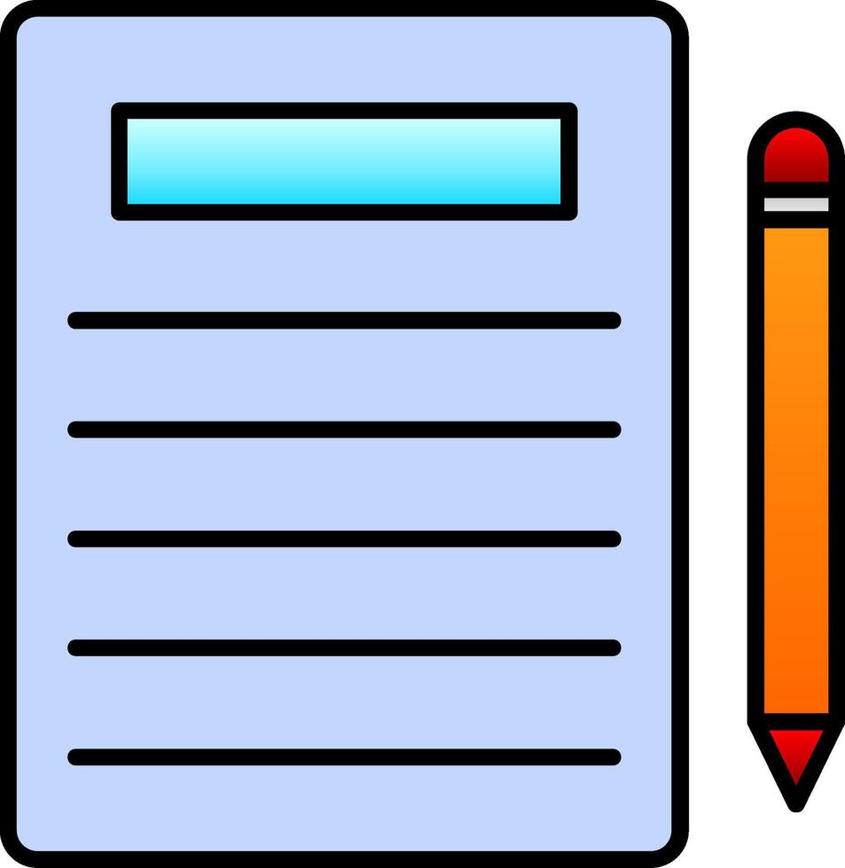 Agreement Line Filled Gradient  Icon vector